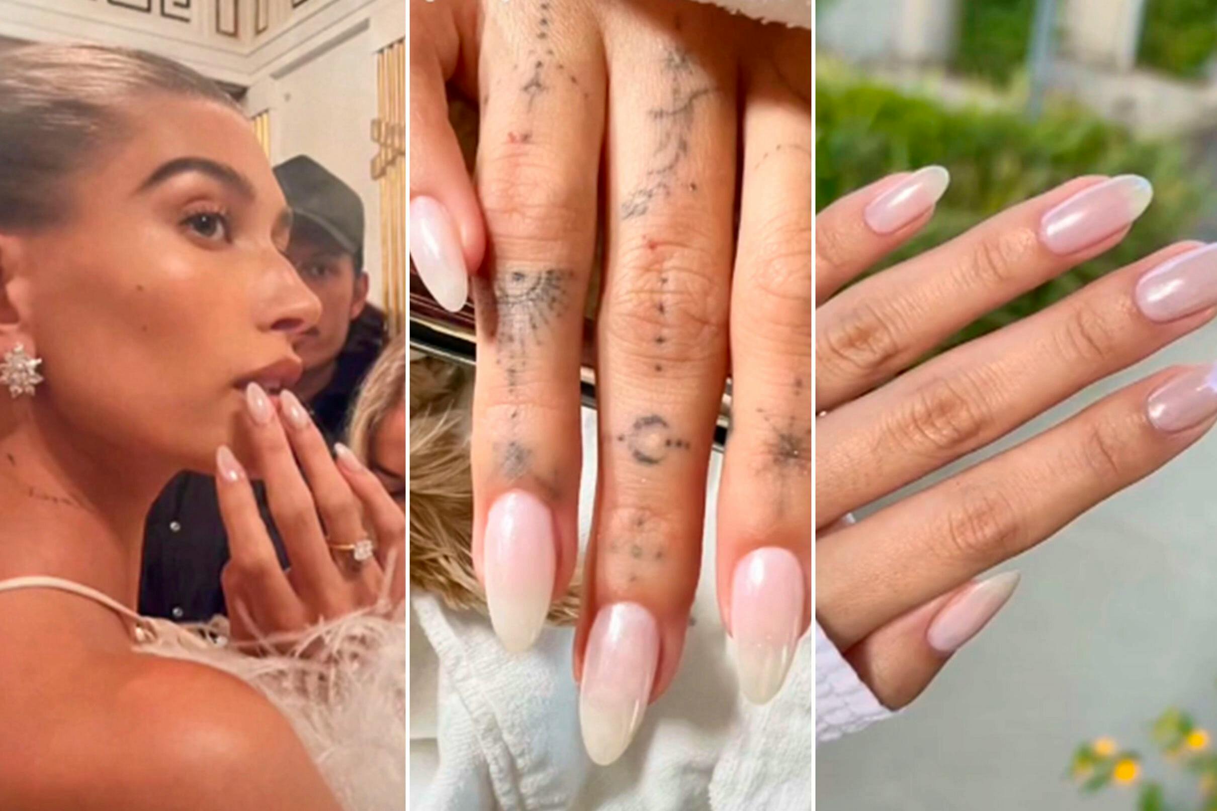 Get The Look - Hailey Bieber Glazed Donut Nails 🍩