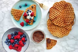 Sprøde og nemme vafler med sund nutella