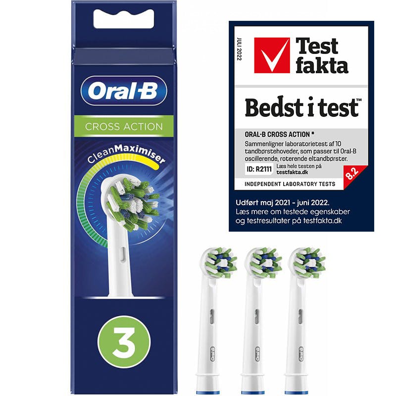 Schouderophalend twaalf Verdienen Oral-B Cross Action Toothbrush Heads 3 st - 15.29 EUR - luxplus.nl