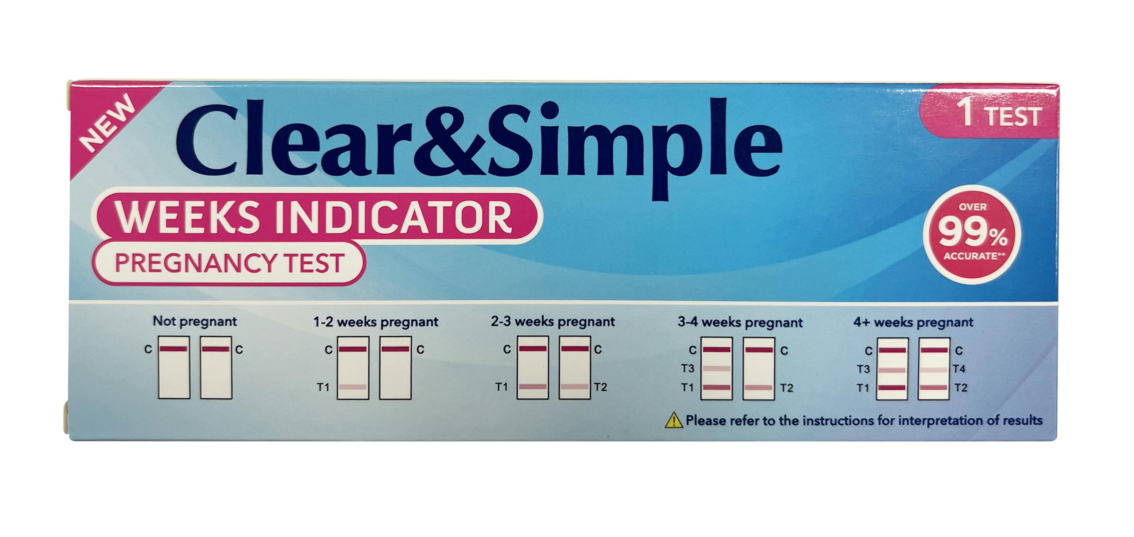 Clear & Weeks Indicator Pregnancy Test 1 stk 19.95