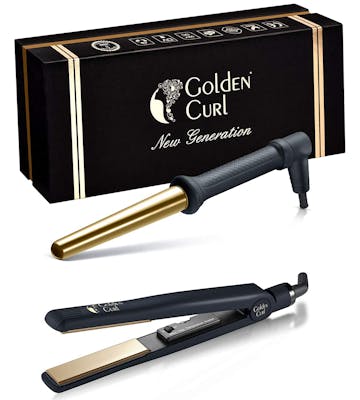 Golden Curl The Double Gold 1&quot; Straightener + 18-22 mm Curler 1 st
