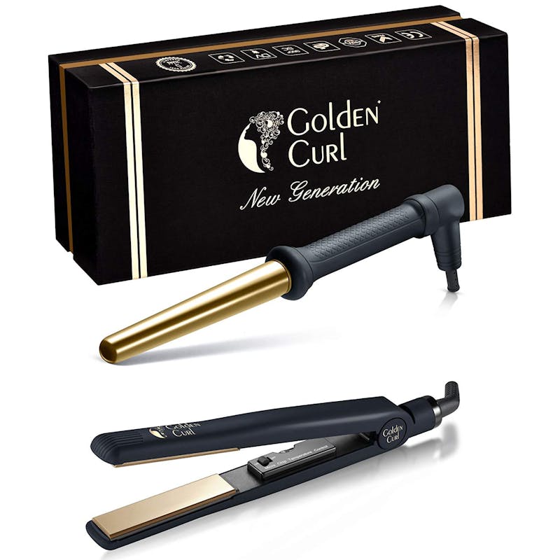 Golden Curl The Double Gold 1&quot; Straightener + 18-22 mm Curler 1 kpl