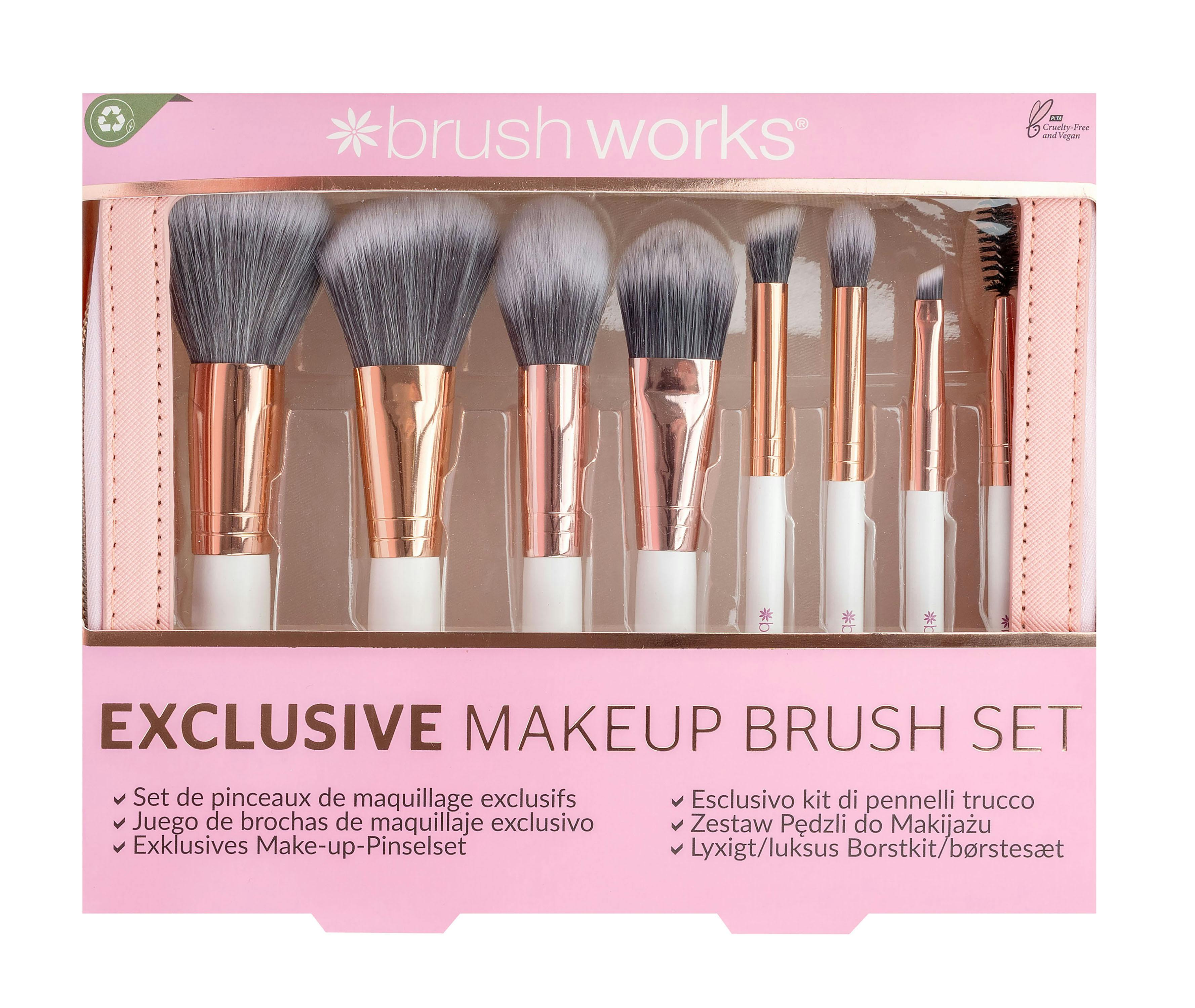 brushworks Exclusive Makeup Brush Set 8 pcs - £17.25
