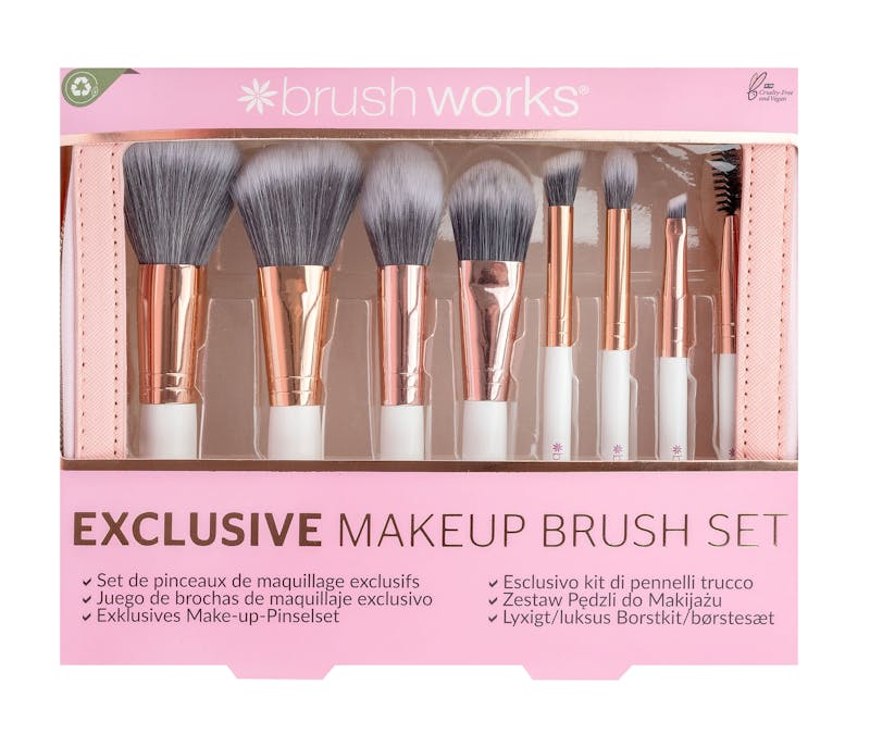 brushworks Exclusive Makeup Brush Set 8 st