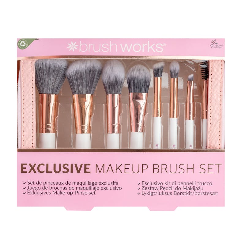 brushworks Exclusive Makeup Brush Set 8 pcs