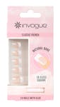 Invogue Invogue Classic French Square Nails Natural Bare 24 kpl