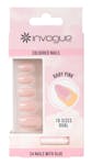 Invogue Classic Oval Nails Baby Pink 24 kpl + 2 ml