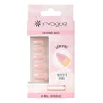 Invogue Classic Oval Nails Baby Pink 24 kpl + 2 ml