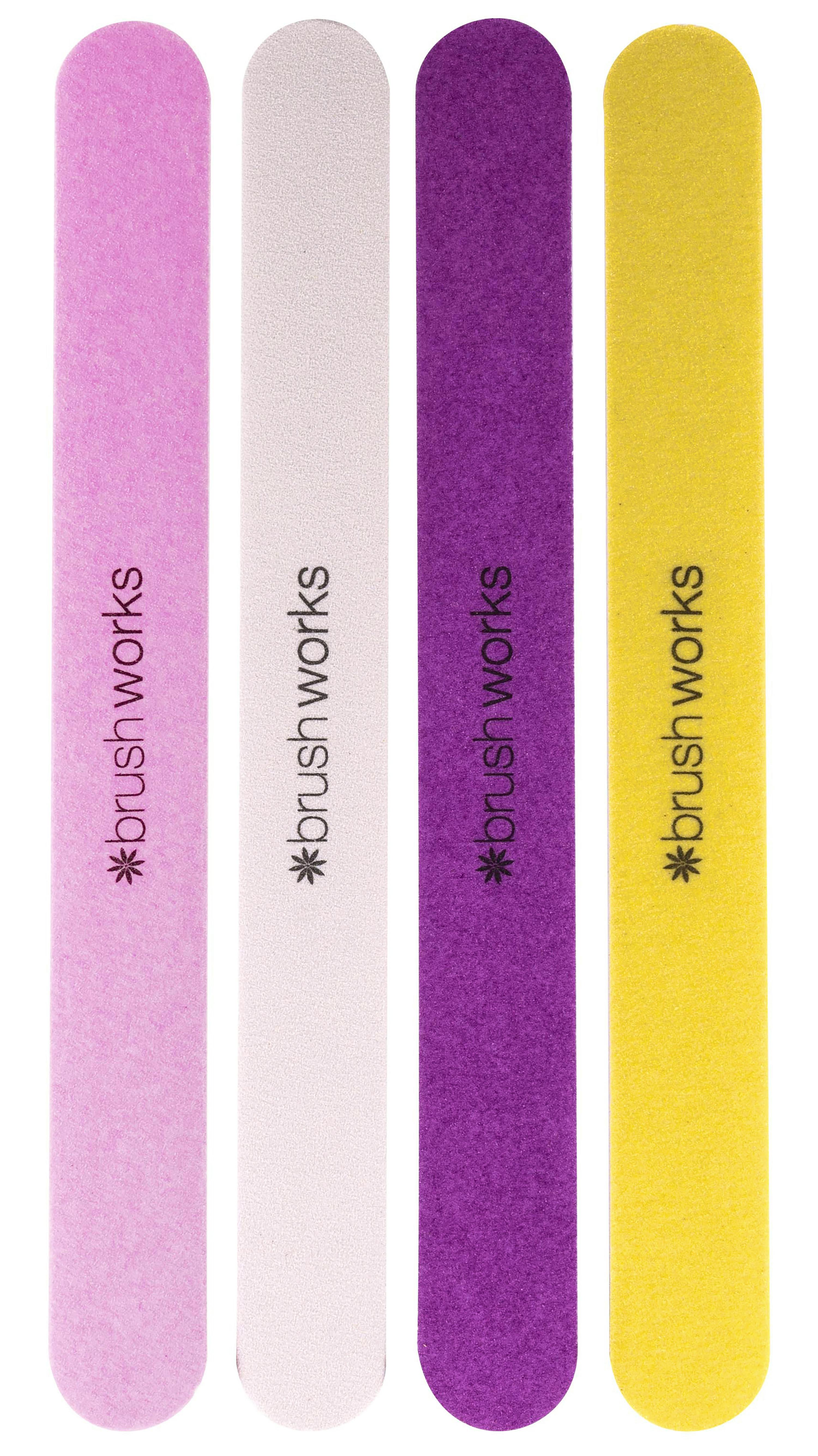 brushworks Coloured Emery Boards 4 st