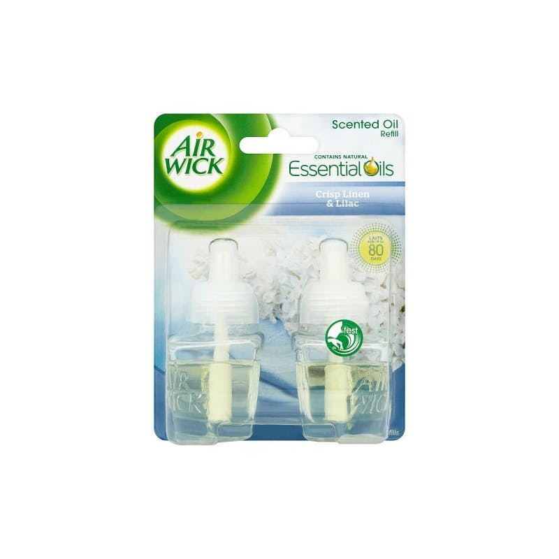 Air Wick Plug In Refill Air Freshener Crisp Linen &amp; Lilac 2 x 19 ml
