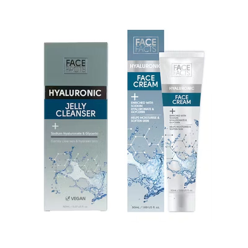 Face Facts Hyaluronic Jelly Cleanser + Face Cream 150 ml + 50 ml