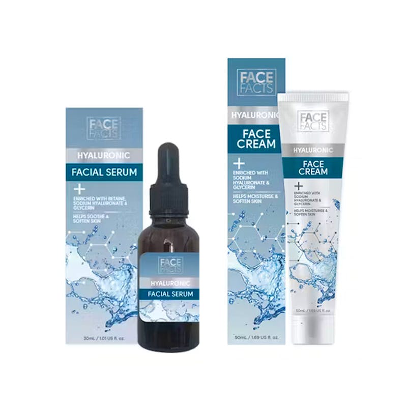 Face Facts Hyaluronic Face Serum + Face Cream 30 ml + 50 ml