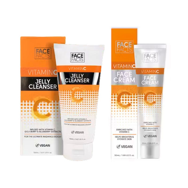 Face Facts Vitamin C Brightening Jelly Cleanser + Face Cream 150 ml + 50 ml