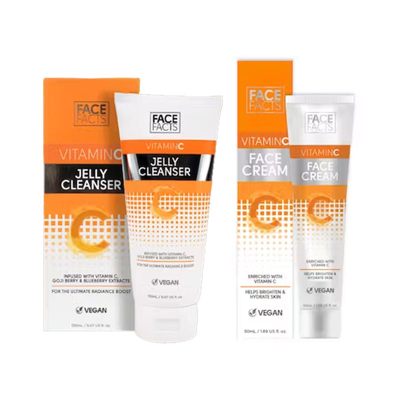 Face Facts Vitamin C Brightening Jelly Cleanser + Face Cream 150 ml + 50 ml
