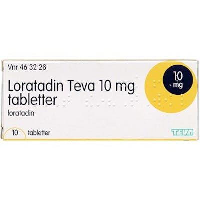Loratadin Tabletter Teva 10 mg 10 stk
