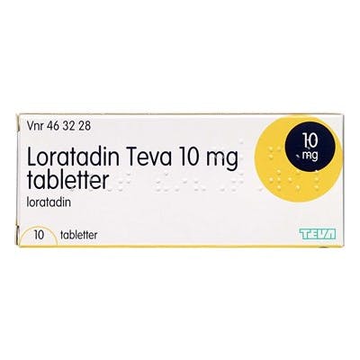 Loratadin Tabletter Teva 10 mg 10 stk