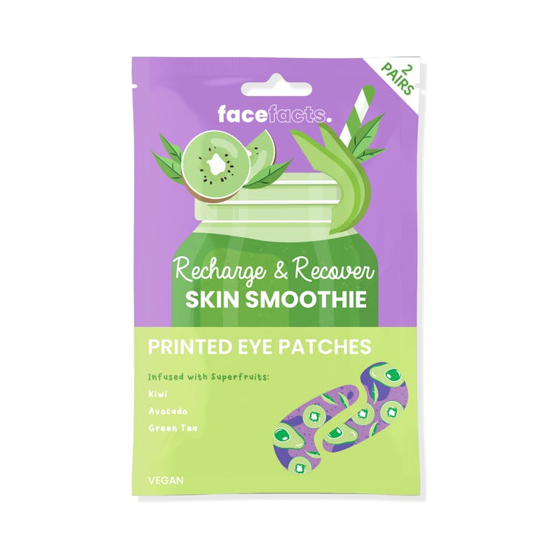 Face Facts Printed Eye Patches Skin Smoothie Recharge &amp; Recover 2 paria