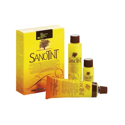 Sanotint Hair Color 02 Black Brown 55 + 55 + 15 ml