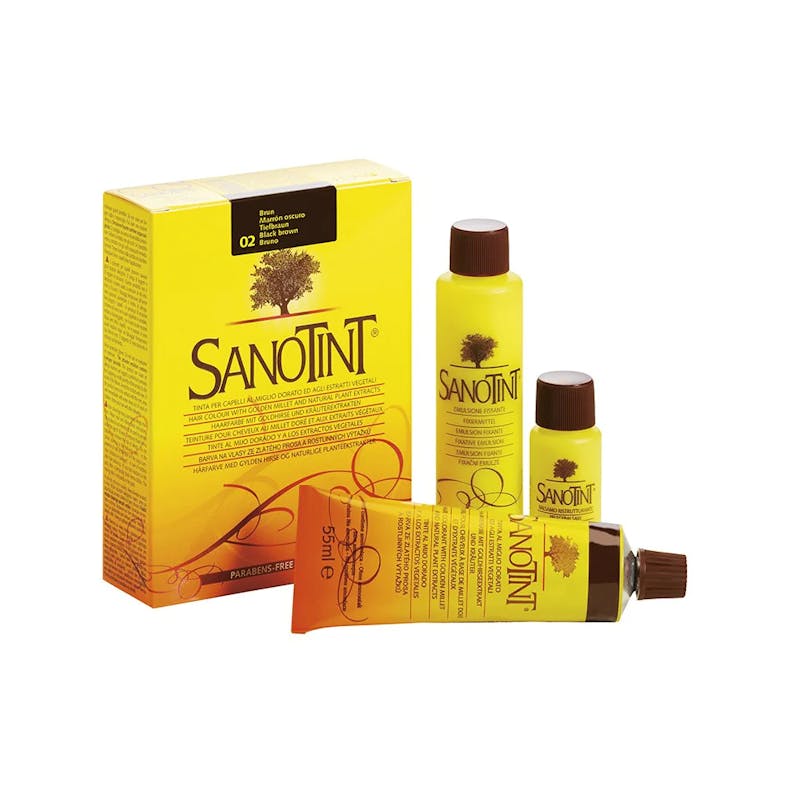 Sanotint Hair Color 02 Black Brown 55 + 55 + 15 ml