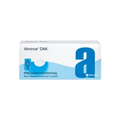 Alminox DAK Tyggetabletter 500mg/100mg 30 stk