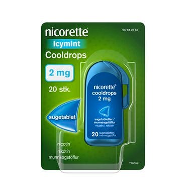 Nicorette Cooldrops Sugetabletter 2 mg 20 stk