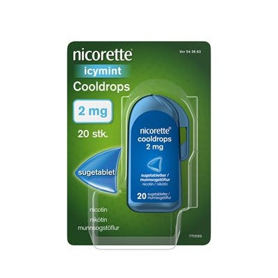 Nicorette Cooldrops Sugetabletter 2 mg 20 stk