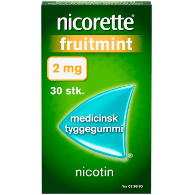 Nicorette Fruitmint Tyggegummi 2 mg 30 stk