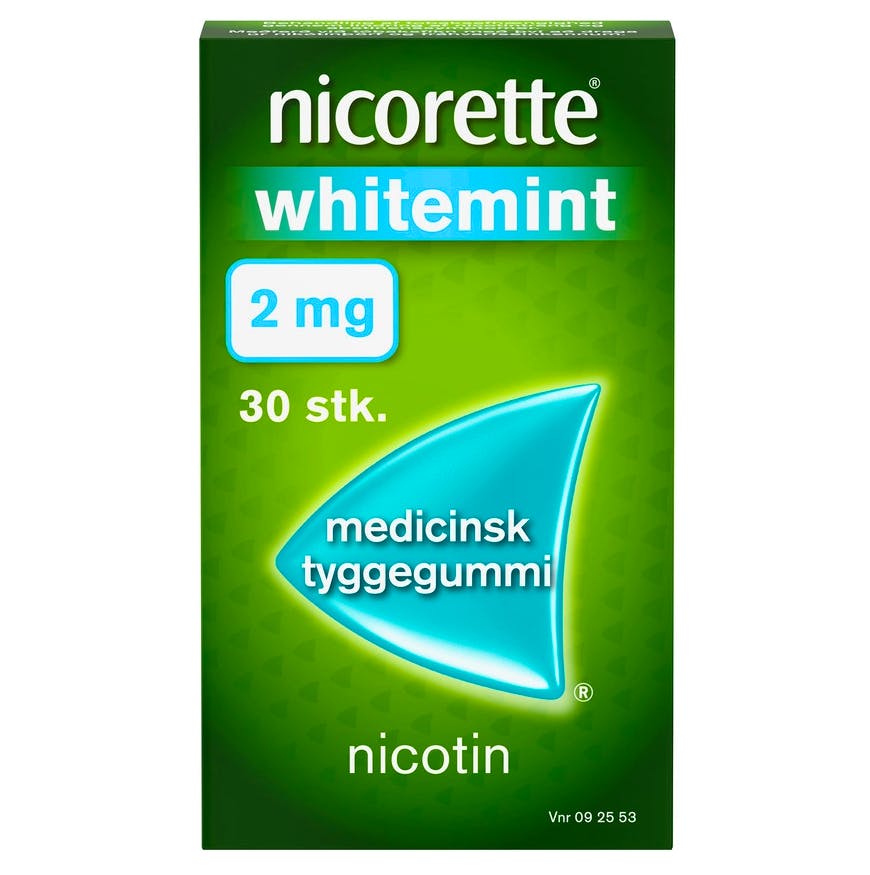 Nicorette Whitemint Tyggegummi 2 mg 30 stk
