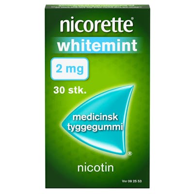 Nicorette Whitemint Tyggegummi 2 mg 30 stk