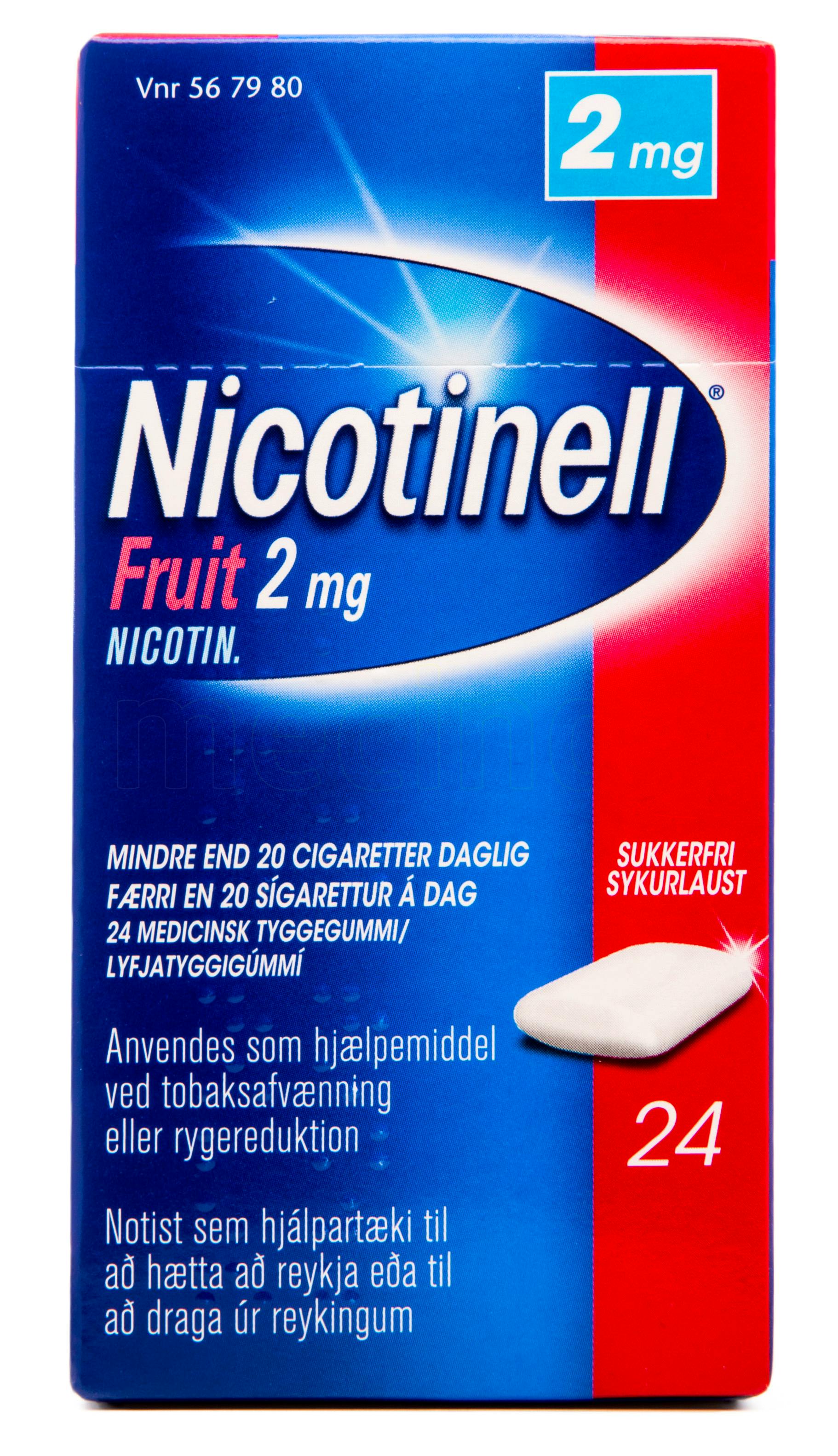 Nicotinell Fruit Tyggegummi 2 mg 24 stk