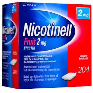 Nicotinell Fruit Tyggegummi 2 mg 204 stk