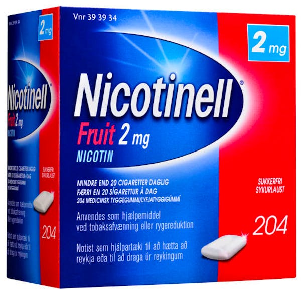 Nicotinell Fruit Tyggegummi 2 mg 204 stk