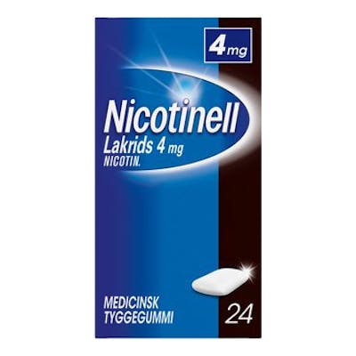 Nicotinell Lakrids Tyggegummi 4 mg 24 stk