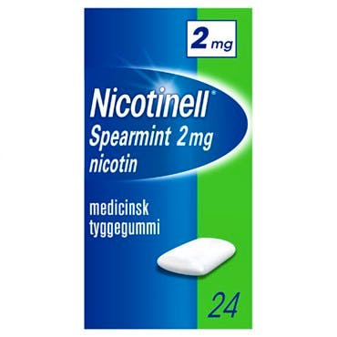 Nicotinell Spearmint Tyggegummi 2 mg 24 stk