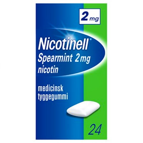 Nicotinell Spearmint Tyggegummi 2 mg 24 stk