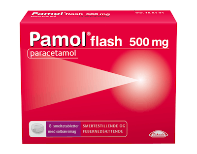 Pamol Flash Smeltetablet 500 mg 8 stk