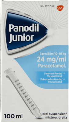 Panodil Junior Oral Suspension 24 mg/ml 100 ml