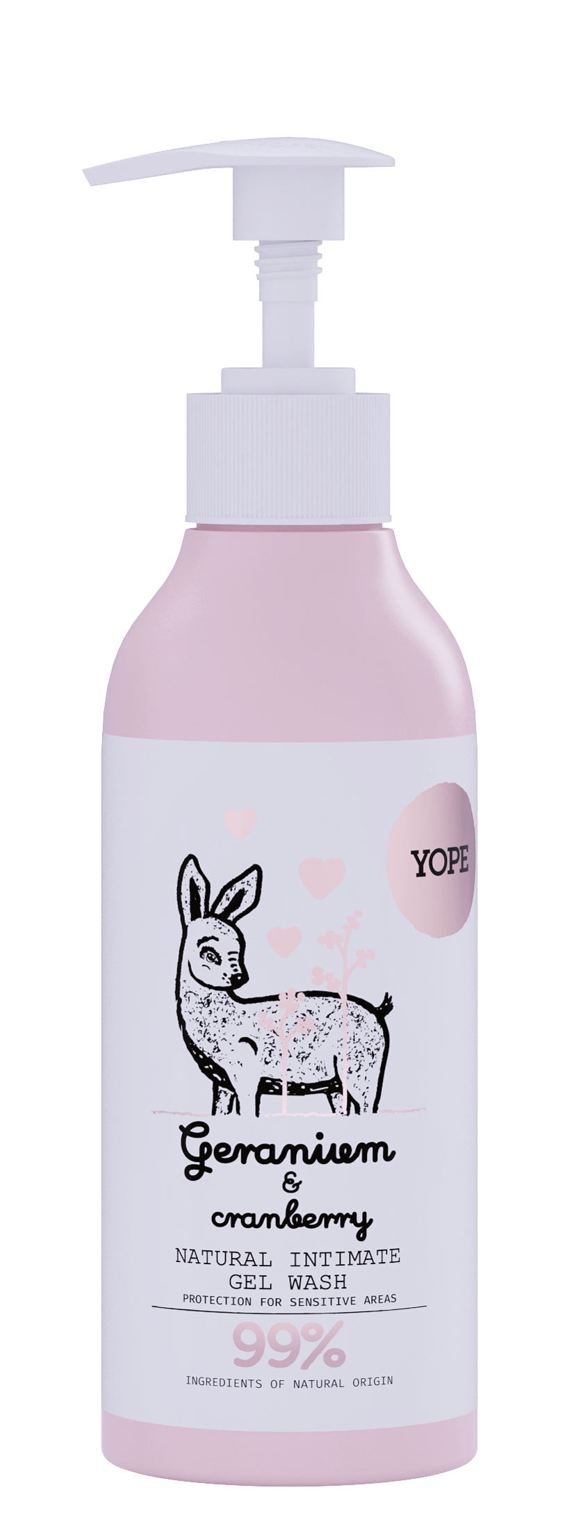 YOPE Natural Intimate Wash Geranium & Cranberry 300 ml