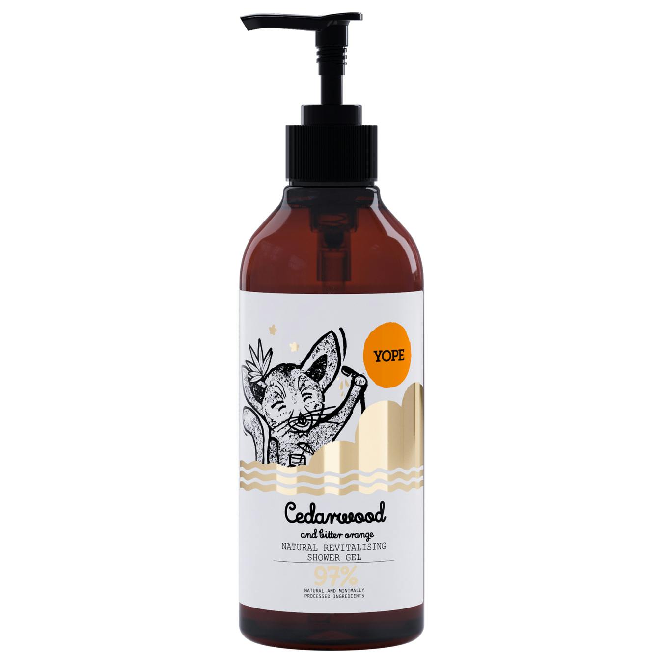 YOPE Shower Gel Cedarwood & Bitter Orange 400 ml