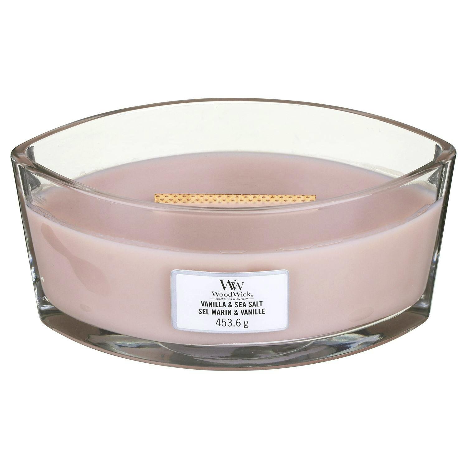 WoodWick Trilogy Ellipse Heartwick Vanilla & Sea Salt 453 g