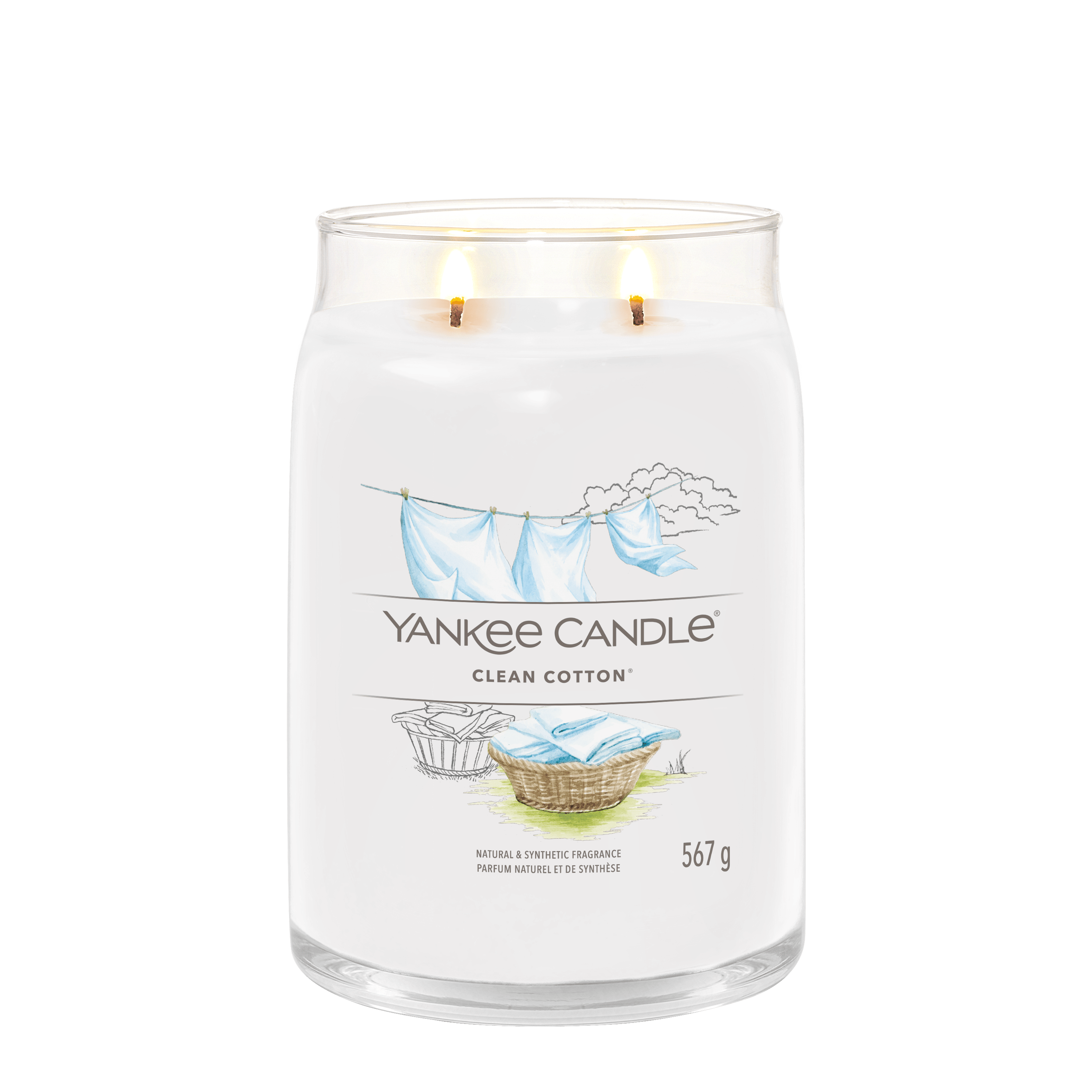 Yankee Candle Signature Large Candle Clean Cotton 567 g