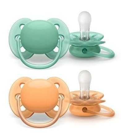 Philips Avent SCF091/03 Soother Soft Air 0-6M Green/Orange 2 st