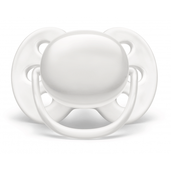 Philips Avent SCF092/01 Soother Ultra Soft 0-6M White 1 stk