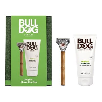 Bulldog Original Shave Duo Set Original Shave Gel &amp; Bamboo Razor 175 ml + 1 pcs