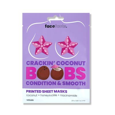Face Facts Printed Sheet Masks Crackin&#039; Coconuts Boob Mask 1 pcs