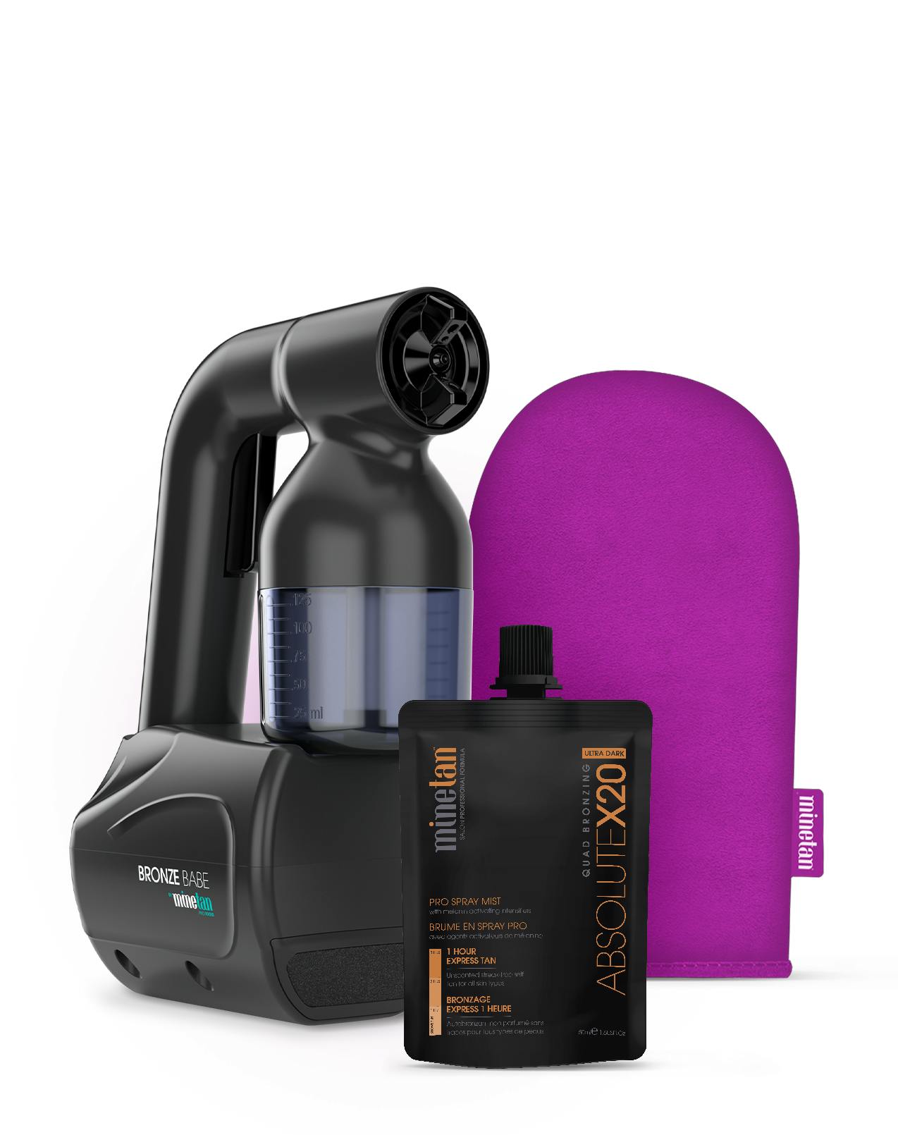 MineTan Bronze Babe Personal Spray Tan Kit Black 1 pcs + 50 ml