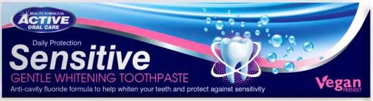 Active Oral Care Sensitive Gentle Whitening Toothpaste 100 ml