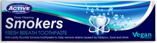 Active Oral Care Smokers Fresh Breath Toothpaste 100 ml
