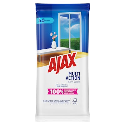 Ajax Glass Wipes 40 kpl