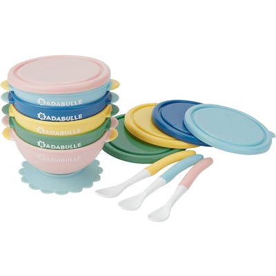 Badabulle Funcolor Bowls &amp; Spoons Set 5 x 330 ml + 3 pcs